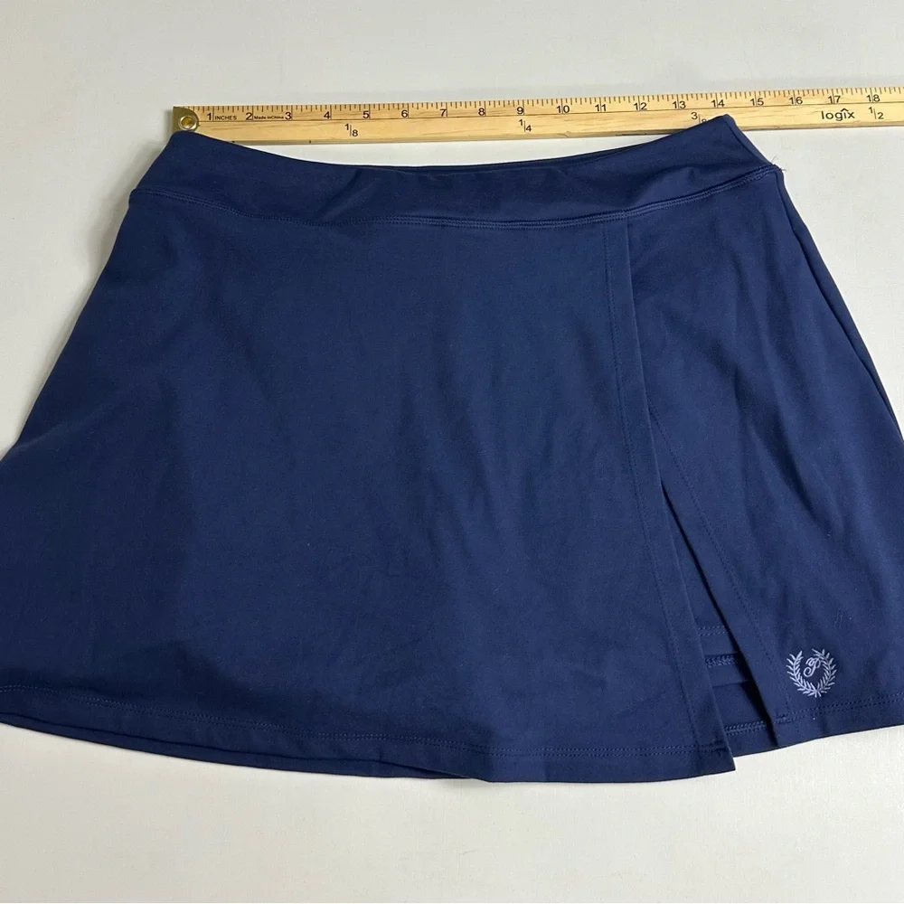 PINK Victorias Secret Midnight Navy Blue Ultimate Wrap Skort Size Large NWT